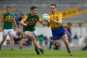 30 May 2021; David Murray of Roscommon in action against Tony Brosnan of Kerry during the Allianz Football League Division 1 South Round 3 match between Roscommon and Kerry at Dr Hyde Park in Roscommon. Photo by Brendan Moran/Sportsfile