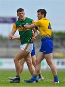 30 May 2021; David Clifford of Kerry and Brian Stack of Roscommon during the Allianz Football League Division 1 South Round 3 match between Roscommon and Kerry at Dr Hyde Park in Roscommon. Photo by Brendan Moran/Sportsfile
