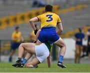 30 May 2021; David Clifford of Kerry and Conor Daly of Roscommon during the Allianz Football League Division 1 South Round 3 match between Roscommon and Kerry at Dr Hyde Park in Roscommon. Photo by Brendan Moran/Sportsfile