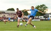 30 May 2021; Aaron Byrne of Dublin shoots to score his side's second goal during the Allianz Football League Division 1 South Round 3 match between Galway and Dublin at St Jarlath's Park in Tuam, Galway. Photo by Ramsey Cardy/Sportsfile