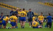 30 May 2021; Roscommon manager Anthony Cunningham speaks to his players after the Allianz Football League Division 1 South Round 3 match between Roscommon and Kerry at Dr Hyde Park in Roscommon. Photo by Brendan Moran/Sportsfile