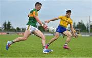 30 May 2021; Paul Geaney of Kerry in action against Conor Hussey of Roscommon during the Allianz Football League Division 1 South Round 3 match between Roscommon and Kerry at Dr Hyde Park in Roscommon. Photo by Brendan Moran/Sportsfile