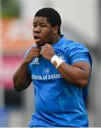 28 May 2021; Temi Lasisi of Leinster A during the match between Ireland U20 and Leinster A at Energia Park in Dublin. Photo by Ramsey Cardy/Sportsfile