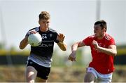 30 May 2021; Red Óg Murphy of Sligo in action against Dan Corcoran of Louth during the Allianz Football League Division 4 North Round 3 match between Louth and Sligo at Geraldines Club in Haggardstown, Louth. Photo by Seb Daly/Sportsfile