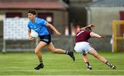 30 May 2021; Michael Fitzsimons of Dublin evades the tackle by Johnny Heaney of Galway during the Allianz Football League Division 1 South Round 3 match between Galway and Dublin at St Jarlath's Park in Tuam, Galway. Photo by Ramsey Cardy/Sportsfile