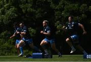 31 May 2021; Leinster players, from right to left, Caelan Doris, Andrew Porter and Cian Healy during Leinster Rugby squad training at UCD in Dublin. Photo by Ramsey Cardy/Sportsfile