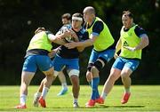 31 May 2021; Scott Penny is tackled by Devin Toner during Leinster Rugby squad training at UCD in Dublin. Photo by Ramsey Cardy/Sportsfile