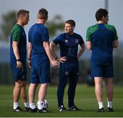31 May 2021; Coach Anthony Barry with, from left, Damien Doyle, head of athletic performance, manager Stephen Kenny and coach Keith Andrews during a Republic of Ireland training session at PGA Catalunya Resort in Girona, Spain. Photo by Stephen McCarthy/Sportsfile