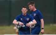 31 May 2021; Coach Anthony Barry and manager Stephen Kenny, right, during a Republic of Ireland training session at PGA Catalunya Resort in Girona, Spain. Photo by Stephen McCarthy/Sportsfile