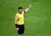 29 May 2021; Referee Mark Moynihan during the SSE Airtricity Women's National League match between Shelbourne and Wexford Youths at Tolka Park in Dublin. Photo by Piaras Ó Mídheach/Sportsfile
