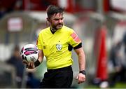 29 May 2021; Referee Mark Moynihan during the SSE Airtricity Women's National League match between Shelbourne and Wexford Youths at Tolka Park in Dublin. Photo by Piaras Ó Mídheach/Sportsfile