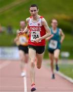 29 May 2021; Dean Casey of Ennis Track Club, Clare, on his way to finishing second in the Men's 5000m A event during the Belfast Irish Milers' Meeting at Mary Peters Track in Belfast. Photo by Sam Barnes/Sportsfile