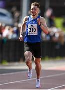 29 May 2021; Shane Monagle of Tramore AC, Waterford, competing in the Men's 400m B event during the Belfast Irish Milers' Meeting at Mary Peters Track in Belfast. Photo by Sam Barnes/Sportsfile