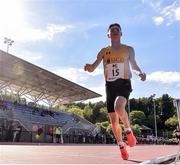 29 May 2021; Darragh McElhinney of UCD AC, Dublin, crosses the line to win the Men's 1500m A event during the Belfast Irish Milers' Meeting at Mary Peters Track in Belfast. Photo by Sam Barnes/Sportsfile