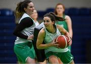 30 May 2021; Áine McKenna, right, and Sarah Kenny during Ireland’s senior women’s squad training at the National Basketball Arena, as they prepare for the FIBA European Championship for Small Countries, which takes in Cyprus in July. Photo by Brendan Moran/Sportsfile