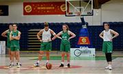 30 May 2021; Áine O'Connor, Dayna Finn, Hannah Thornton, Sorcha Tiernan and Claire Rockall during Ireland’s senior women’s squad training at the National Basketball Arena, as they prepare for the FIBA European Championship for Small Countries, which takes in Cyprus in July. Photo by Brendan Moran/Sportsfile