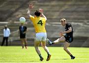 30 May 2021; Brian Walsh of Mayo in action against Eoin Harkin of Meath during the Allianz Football League Division 2 North Round 3 match between Mayo and Meath at Elverys MacHale Park in Castlebar, Mayo. Photo by Sam Barnes/Sportsfile