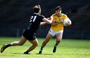 30 May 2021; Seamus Lavin of Meath in action against Aidan O'Shea of Mayo during the Allianz Football League Division 2 North Round 3 match between Mayo and Meath at Elverys MacHale Park in Castlebar, Mayo. Photo by Sam Barnes/Sportsfile