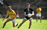 30 May 2021; Cillian O'Connor of Mayo in action against Conor McGill of Meath during the Allianz Football League Division 2 North Round 3 match between Mayo and Meath at Elverys MacHale Park in Castlebar, Mayo. Photo by Sam Barnes/Sportsfile