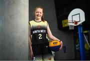 2 June 2021; Ireland U18 international Maria Kealy at the launch of Basketball Ireland’s nationwide '3x3 Roadshow' at LYIT in Letterkenny, as basketball prepares to return to competitive action on June 7th. Photo by David Fitzgerald/Sportsfile