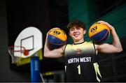 2 June 2021; Ireland U18 international Conor Heraghty at the launch of Basketball Ireland’s nationwide '3x3 Roadshow' at LYIT in Letterkenny, as basketball prepares to return to competitive action on June 7th. Photo by David Fitzgerald/Sportsfile