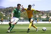 2 June 2021; Gabriel Isaac Cleur of Australia in action against Conor Nos of Republic of Ireland during the U21 International friendly match between Australia and Republic of Ireland at Marbella Football Centre in Marbella, Spain. Photo by Mateo Villalba Sanchez/Sportsfile