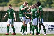 2 June 2021; Ross Tierney, right, of Republic of Ireland celebrates his goal with team-mates during the U21 International friendly match between Australia and Republic of Ireland at Marbella Football Centre in Marbella, Spain. Photo by Mateo Villalba Sanchez/Sportsfile