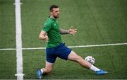 2 June 2021; Shane Duffy during a Republic of Ireland training session at Estadi Nacional in Andorra. Photo by Stephen McCarthy/Sportsfile