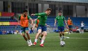 2 June 2021; Ronan Curtis and Andrew Omobamidele, left, during a Republic of Ireland training session at Estadi Nacional in Andorra. Photo by Stephen McCarthy/Sportsfile