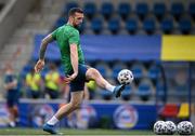 2 June 2021; Shane Duffy during a Republic of Ireland training session at Estadi Nacional in Andorra. Photo by Stephen McCarthy/Sportsfile