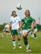 2 June 2021; Katie McCabe, right, and Niamh Fahey during a Republic of Ireland home-based training session at FAI Headquarters in Abbotstown, Dublin. Photo by David Fitzgerald/Sportsfile