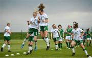 2 June 2021; Éabha O'Mahony, left, and Heather Payne during a Republic of Ireland home-based training session at FAI Headquarters in Abbotstown, Dublin. Photo by David Fitzgerald/Sportsfile