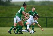 2 June 2021; Áine O'Gorman in action against Rianna Jarrett during a Republic of Ireland home-based training session at FAI Headquarters in Abbotstown, Dublin. Photo by David Fitzgerald/Sportsfile
