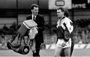 2 June 1991; Dublin County Board assistant secretary John Costello, left, during the Leinster Senior Football Championship Preliminary Round match between Dublin and Meath at Croke Park in Dublin. Photo by Ray McManus/Sportsfile