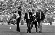 2 June 1991; Dublin County Board assistant secretary John Costello, left, John McNicholas, Colm Coyle, Meath and during the Leinster Senior Football Championship Preliminary Round match between Dublin and Meath at Croke Park in Dublin. Photo by Ray McManus/Sportsfile