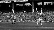 2 June 1991; Charlie Redmond of Dublin kicks a free during the Leinster Senior Football Championship Preliminary Round match between Dublin and Meath at Croke Park in Dublin. Photo by Ray McManus/Sportsfile