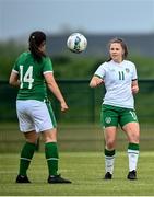 2 June 2021; Eleanor Ryan-Doyle, right, and Dora Gorman during a Republic of Ireland home-based training session at FAI Headquarters in Abbotstown, Dublin. Photo by David Fitzgerald/Sportsfile