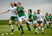 2 June 2021; Aoibheann Clancy, left, and Jessie Stapleton during a Republic of Ireland home-based training session at FAI Headquarters in Abbotstown, Dublin. Photo by David Fitzgerald/Sportsfile