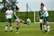 2 June 2021; Players, from left, Emily Murphy, Nadine Clare, Katie Malone and Jessica Gleeson during a Republic of Ireland home-based training session at FAI Headquarters in Abbotstown, Dublin. Photo by David Fitzgerald/Sportsfile