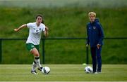 2 June 2021; Niamh Fahey and manager Vera Pauw during a Republic of Ireland home-based training session at FAI Headquarters in Abbotstown, Dublin. Photo by David Fitzgerald/Sportsfile