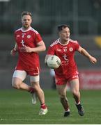 29 May 2021; Kieran McGeary of Tyrone, right, and Frank Burns during the Allianz Football League Division 1 North Round 3 match between Tyrone and Monaghan at Healy Park in Omagh, Tyrone. Photo by David Fitzgerald/Sportsfile