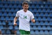 3 June 2021; Jason Knight of Republic of Ireland celebrates after scoring his side's third goal during the International friendly match between Andorra and Republic of Ireland at Estadi Nacional in Andorra. Photo by Stephen McCarthy/Sportsfile
