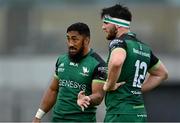 4 June 2021; Bundee Aki of Connacht, left, with team-mate Tom Daly of Connacht during the Guinness PRO14 Rainbow Cup match between Connacht and Ospreys at The Sportsground in Galway. Photo by Piaras Ó Mídheach/Sportsfile