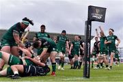 4 June 2021; Connacht players celebrate their first try, scored by Shane Delahunt during the Guinness PRO14 Rainbow Cup match between Connacht and Ospreys at The Sportsground in Galway. Photo by Sam Barnes/Sportsfile