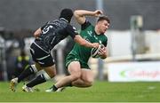 4 June 2021; Peter Sullivan of Connacht in action against Dan Evans of Ospreys during the Guinness PRO14 Rainbow Cup match between Connacht and Ospreys at The Sportsground in Galway. Photo by Piaras Ó Mídheach/Sportsfile
