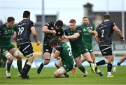 4 June 2021; Sean Masterson of Connacht is tackled by Morgan Morris of Ospreys during the Guinness PRO14 Rainbow Cup match between Connacht and Ospreys at The Sportsground in Galway. Photo by Piaras Ó Mídheach/Sportsfile