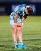 04 June 2021; Luke McGrath of Leinster reacts at full time in the Guinness PRO14 Rainbow Cup match between Glasgow Warriors and Leinster at Scotstoun Stadium in Glasgow, Scotland. Photo by Ross MacDonald/Sportsfile