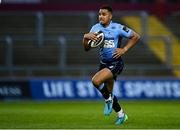 28 May 2021; Ben Thomas of Cardiff Blues during the Guinness PRO14 Rainbow Cup match between Munster and Cardiff Blues at Thomond Park in Limerick. Photo by Piaras Ó Mídheach/Sportsfile