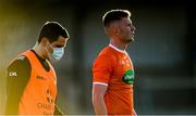 29 May 2021; Ross McQuillan of Armagh leaves the field to recieve medical attention for an injury during the Allianz Football League Division 1 North Round 3 match between Armagh and Donegal at the Athletic Grounds in Armagh. Photo by Piaras Ó Mídheach/Sportsfile