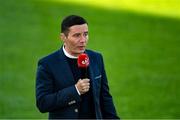 29 May 2021; Eir sport presenter Connor Morris before the Allianz Football League Division 1 North Round 3 match between Armagh and Donegal at the Athletic Grounds in Armagh. Photo by Piaras Ó Mídheach/Sportsfile